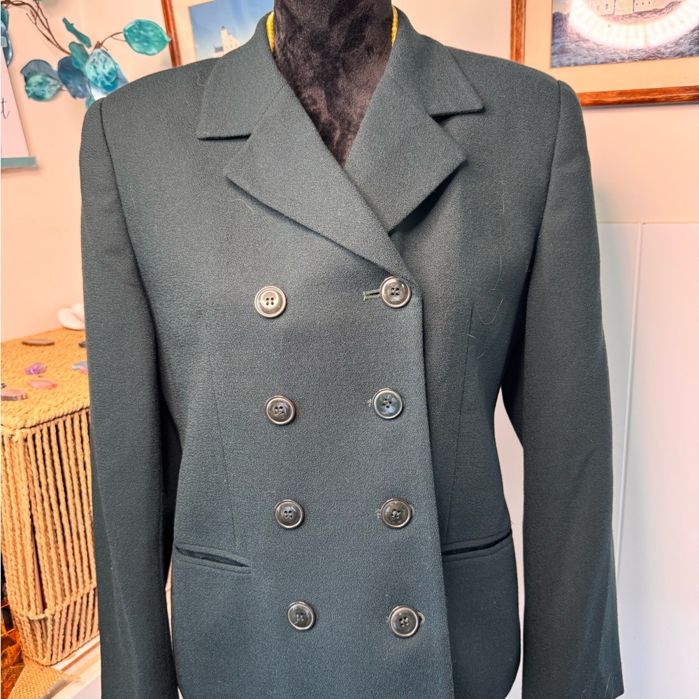 Jones New York Green 100% Wool  Blazer Women’s 10P